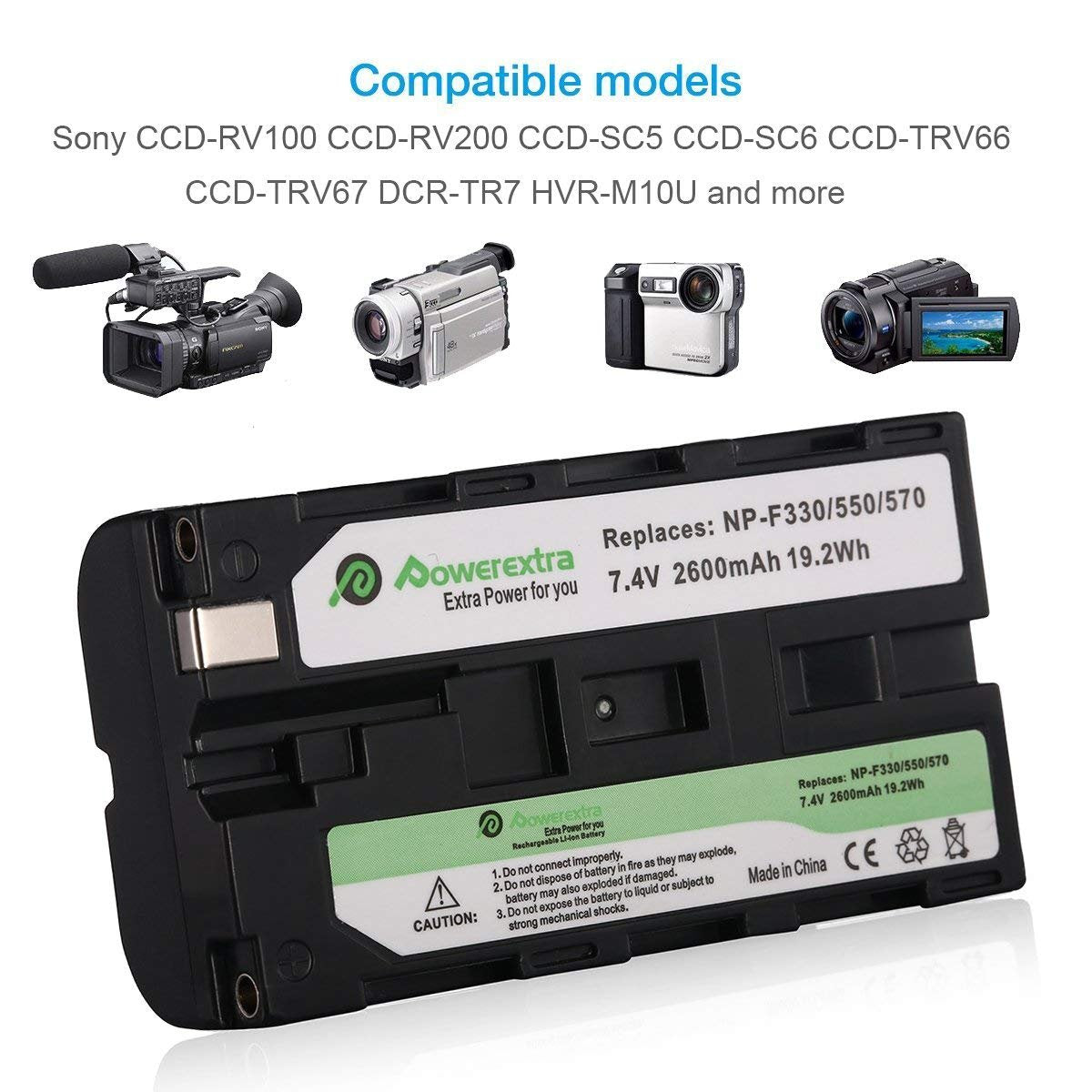 Powerextra Replacement NP-F550 Battery