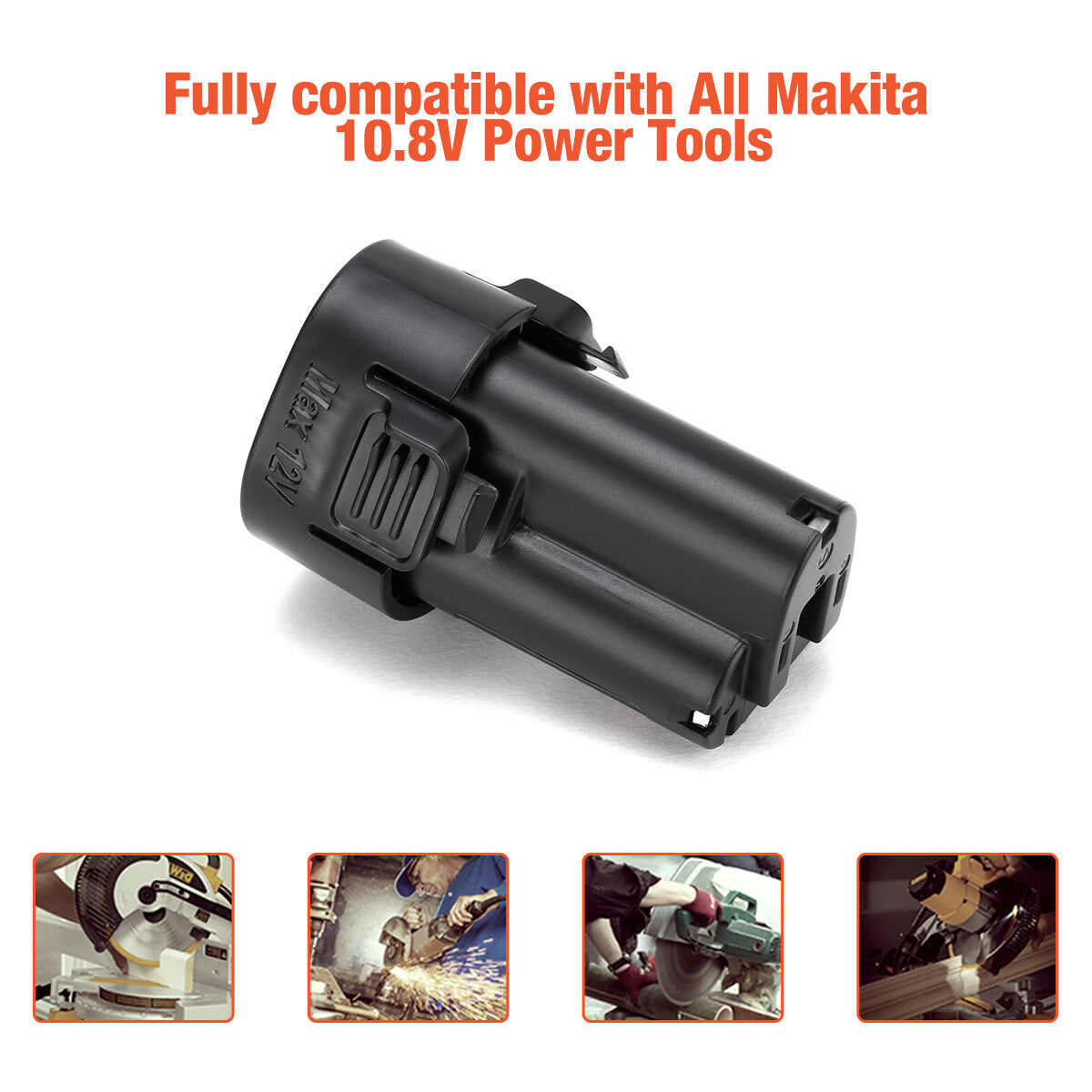 2Pack 10.8V 3500mAh Li-ion Replacement Battery For MAKITA BL1013 BL1014 194550-6 194551-4 195332-9