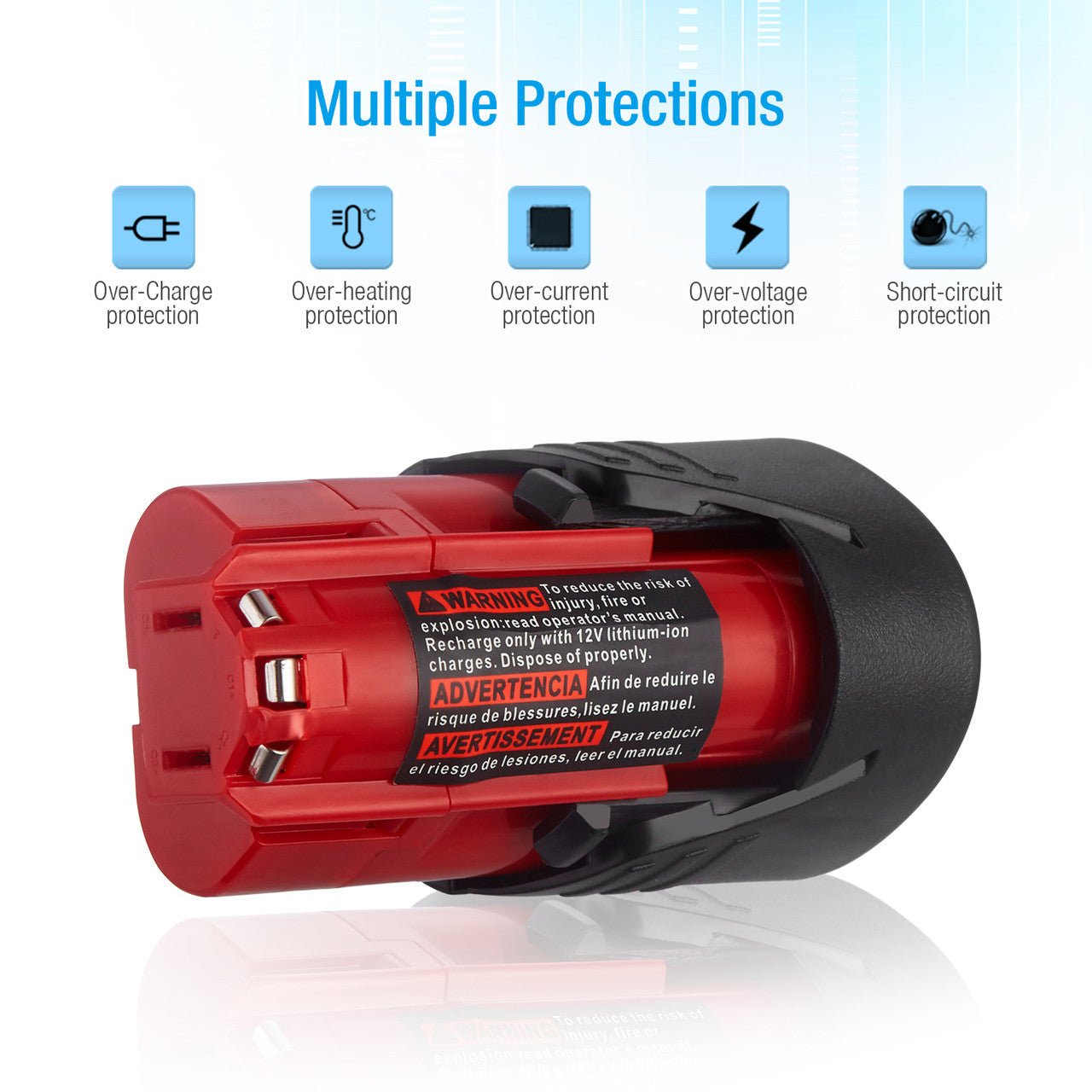 Milwaukee 12V M12 Lithium Replacement Battery 3000mAh