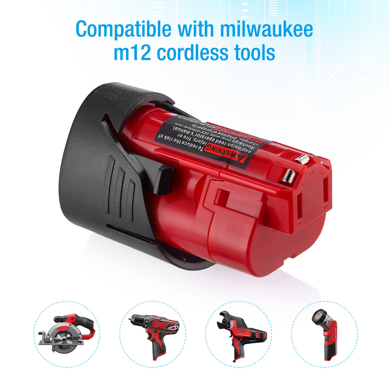 Milwaukee 12V M12 Lithium Replacement Battery 3000mAh