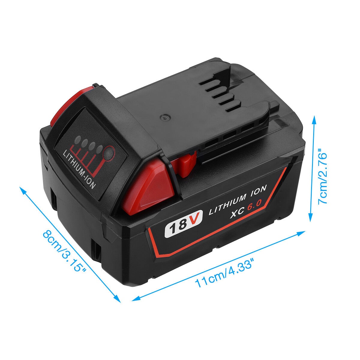 6.0Ah M18 Replacement Battery for Milwaukee 18V Cordless Power Tools