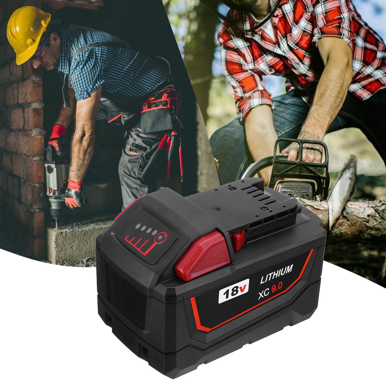 9.0Ah Lithium Replacement Battery For Milwaukee M18 Cordless Power Tools
