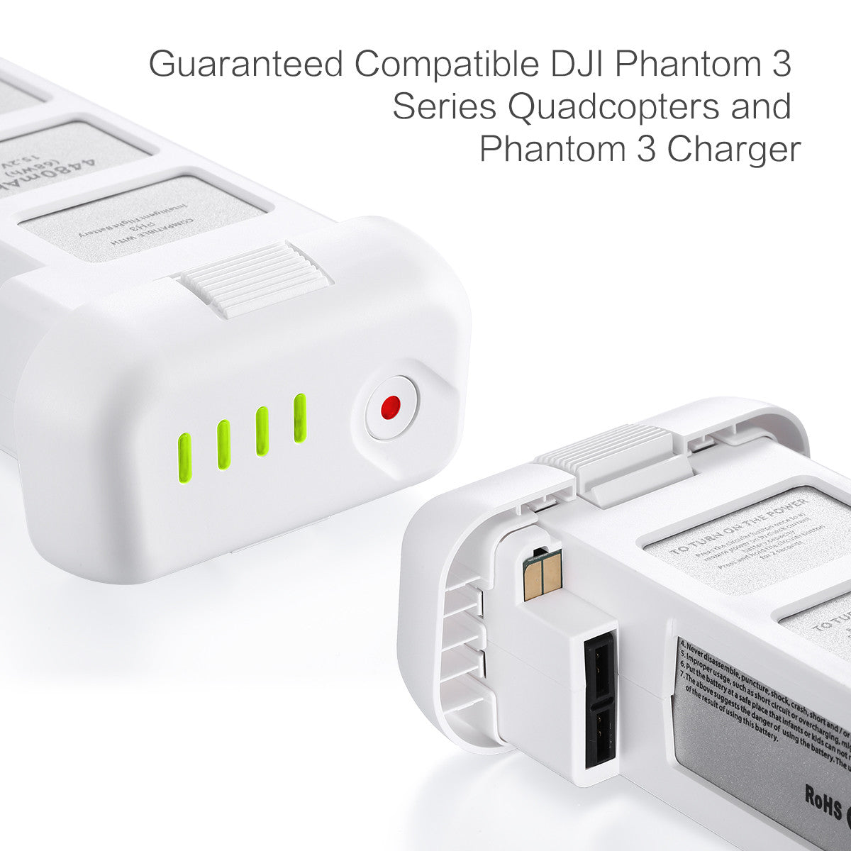 Powerextra Intelligent Replacement Battery and Battery Safe Bag for DJI Phantom 3