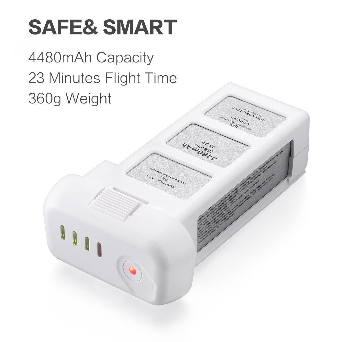 Powerextra Intelligent Replacement Battery and Battery Safe Bag for DJI Phantom 3