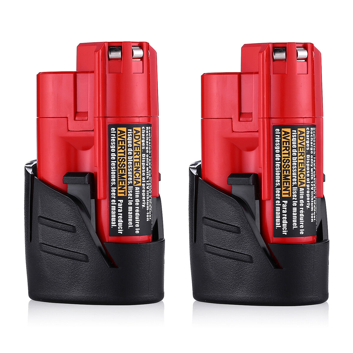 Powerextra 2 Pack 12V Li-ion Replacment Battery for Milwaukee M12