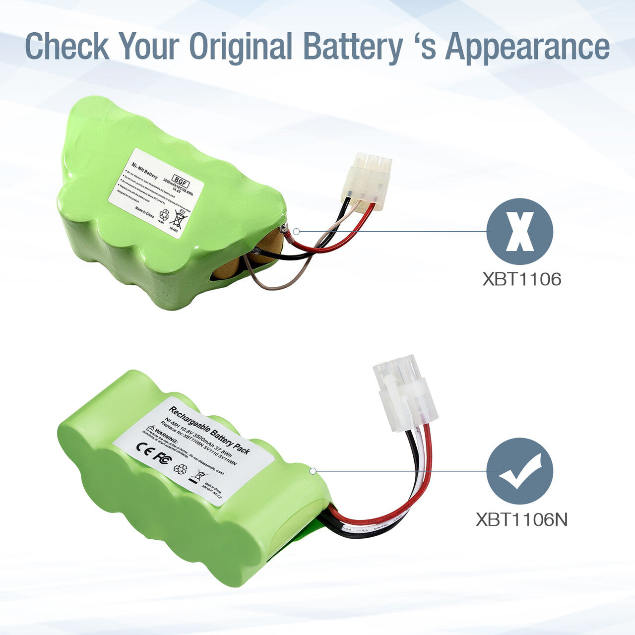 3.5Ah 10.8V Battery Replacement XBT1106N for Shark Navigator Freestyle