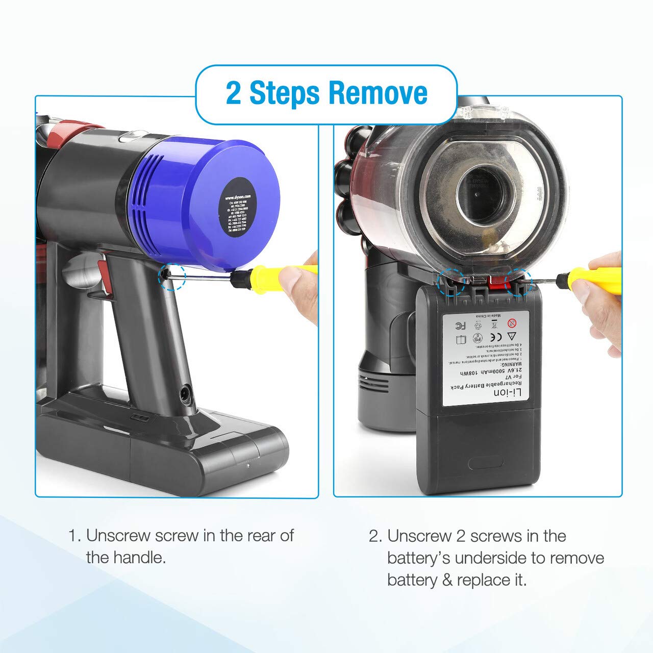 Dyson V7 Replacement Battery 5.0Ah