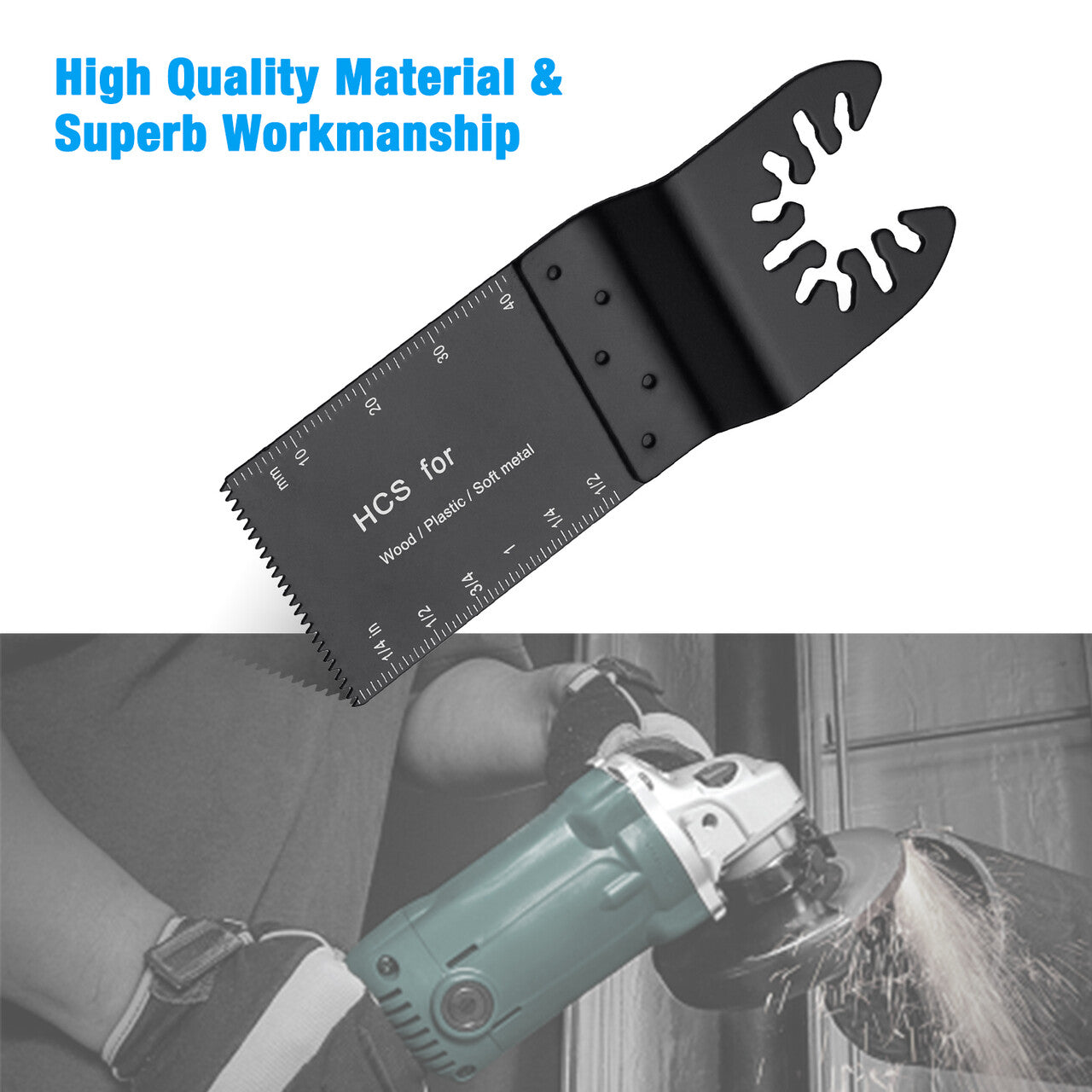 Powerextra 50 PCS Metal Wood Oscillating Multitool Blades