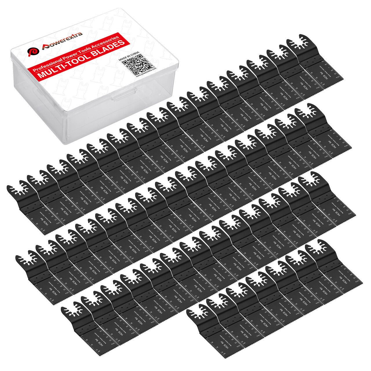 Powerextra 50 PCS Metal Wood Oscillating Multitool Blades