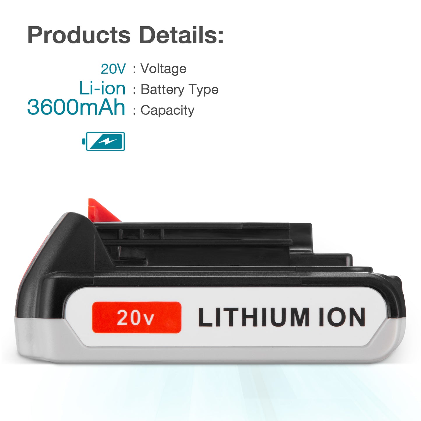 Upgraded 2 Pack 20V Max 3600mAh Battery for Black+Decker Tools