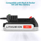 Upgraded 2 Pack 20V Max 3600mAh Battery for Black+Decker Tools