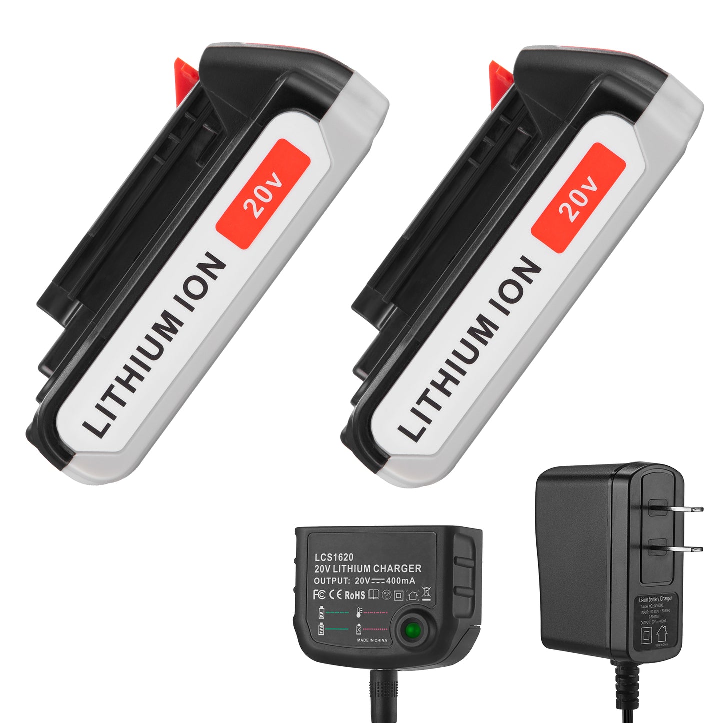 Upgraded 2 Pack 20V Max 3600mAh Battery for Black+Decker Tools