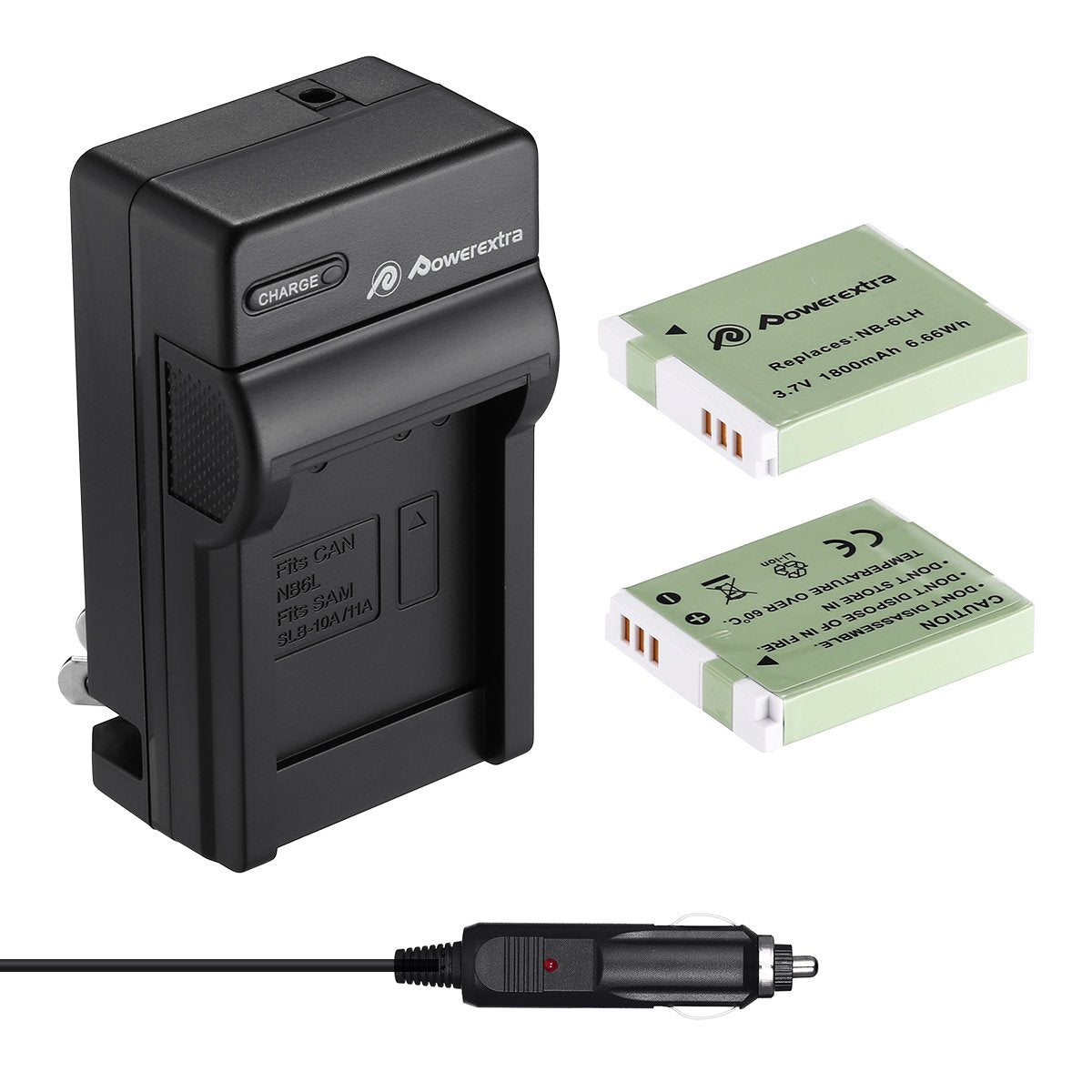 Powerextra Upgraded NB-6L NB-6LH Battery and Charger for Powershot S120 SX510 HS