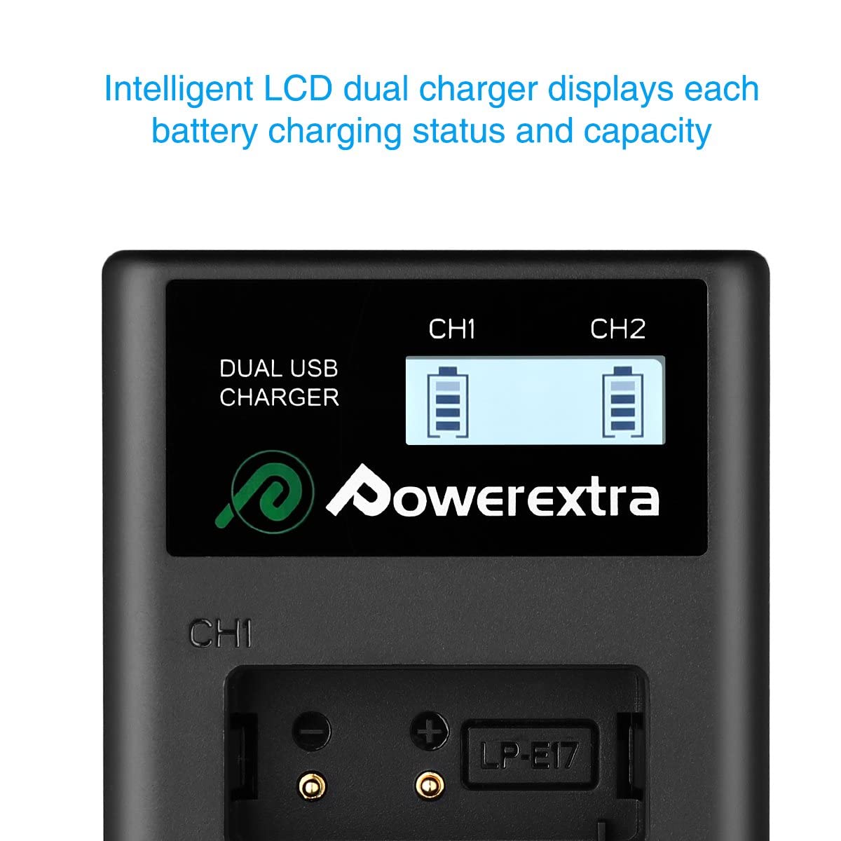 Powerextra LP E17 Batteries Replacement and USB Battery Charger for Canon Cameras