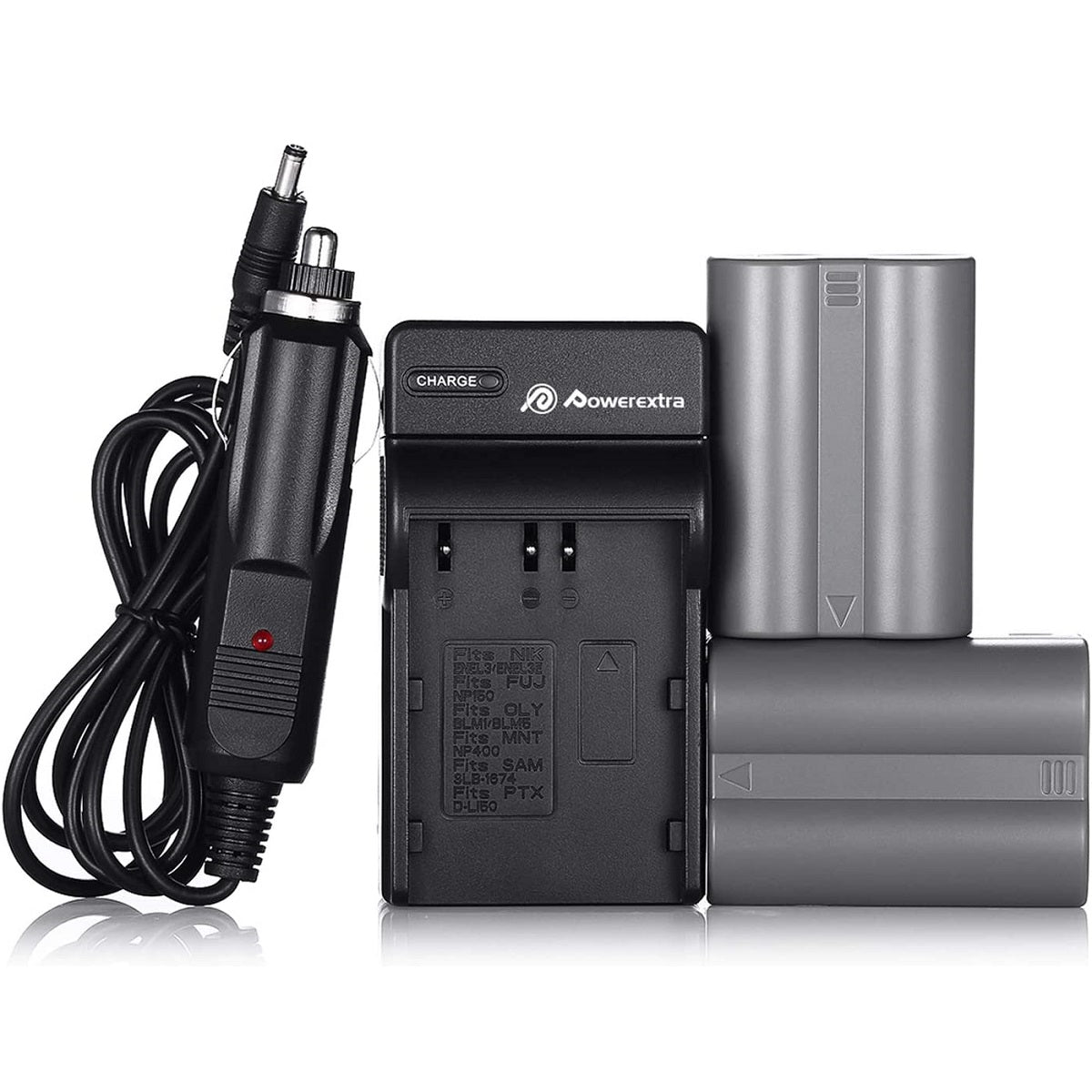 Powerextra EN-EL3E Replacement Battery and Charger with Car Charger