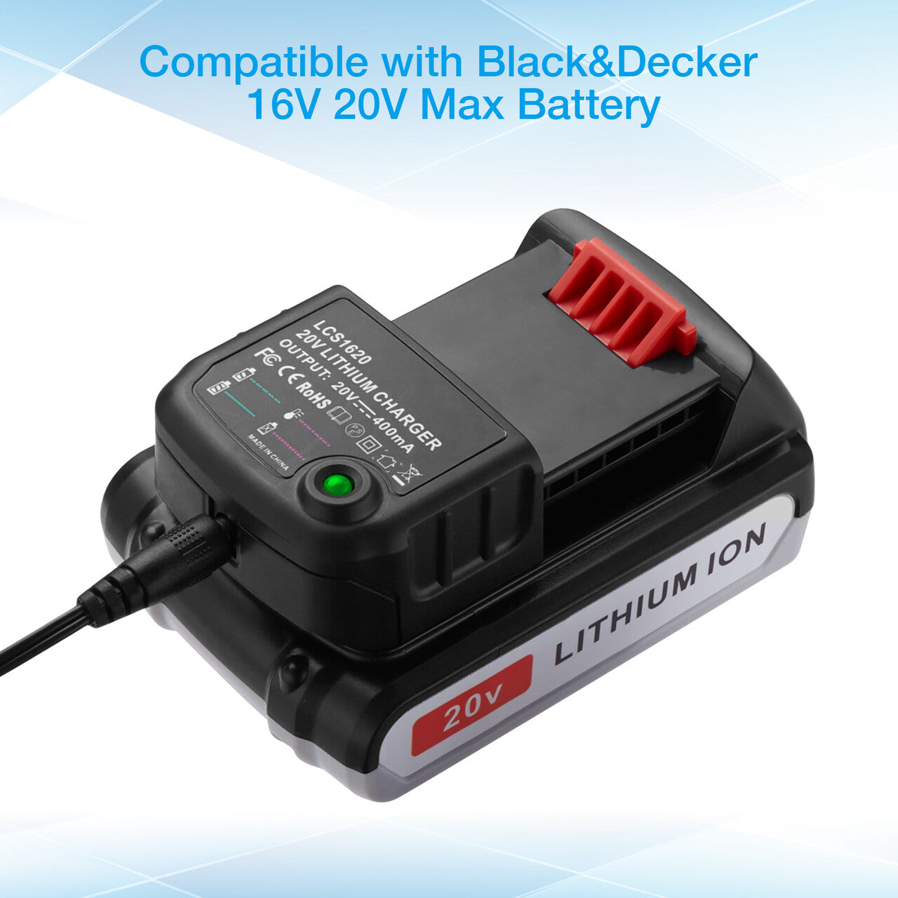 Black & Decker 16V 20V Lithium Battery Charger
