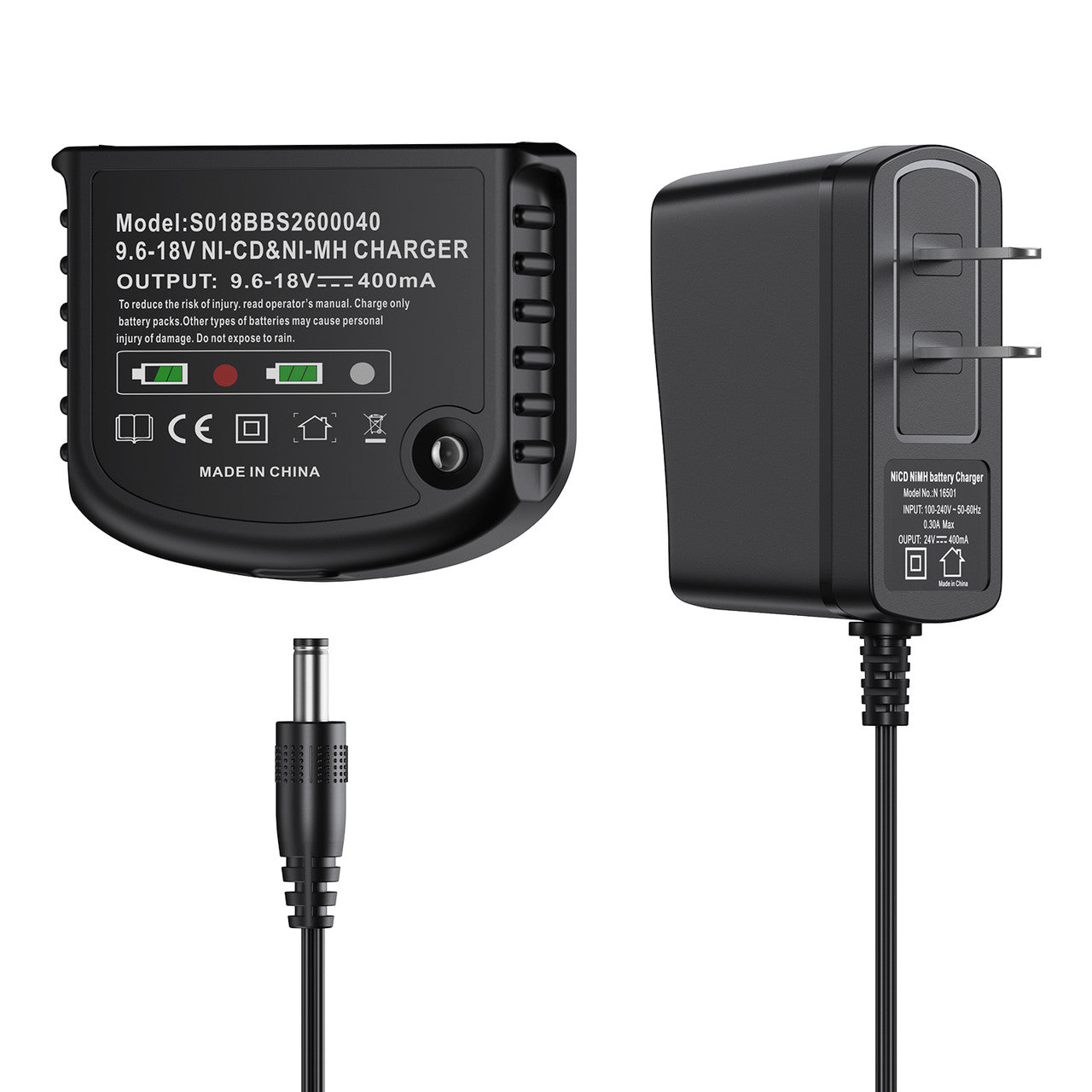 Black & Decker Porter Cable Stanley Power Adapters 10.8v/14.4v/18v/20v  Lithium-ion Battery Charger