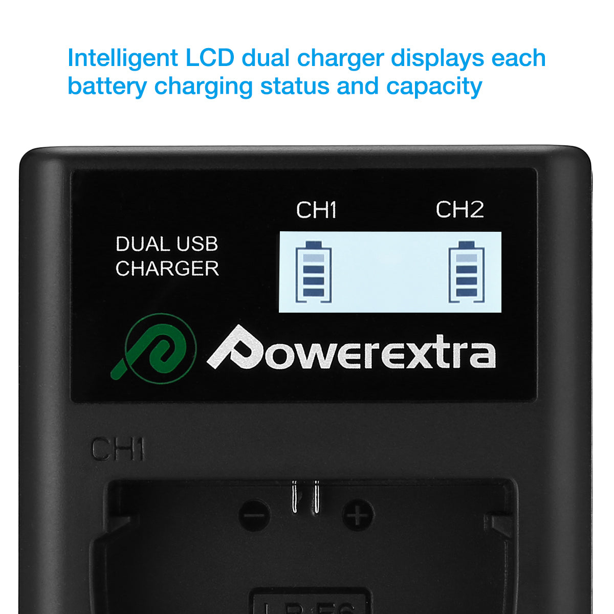 Dual USB LCD Battery Charger for Canon