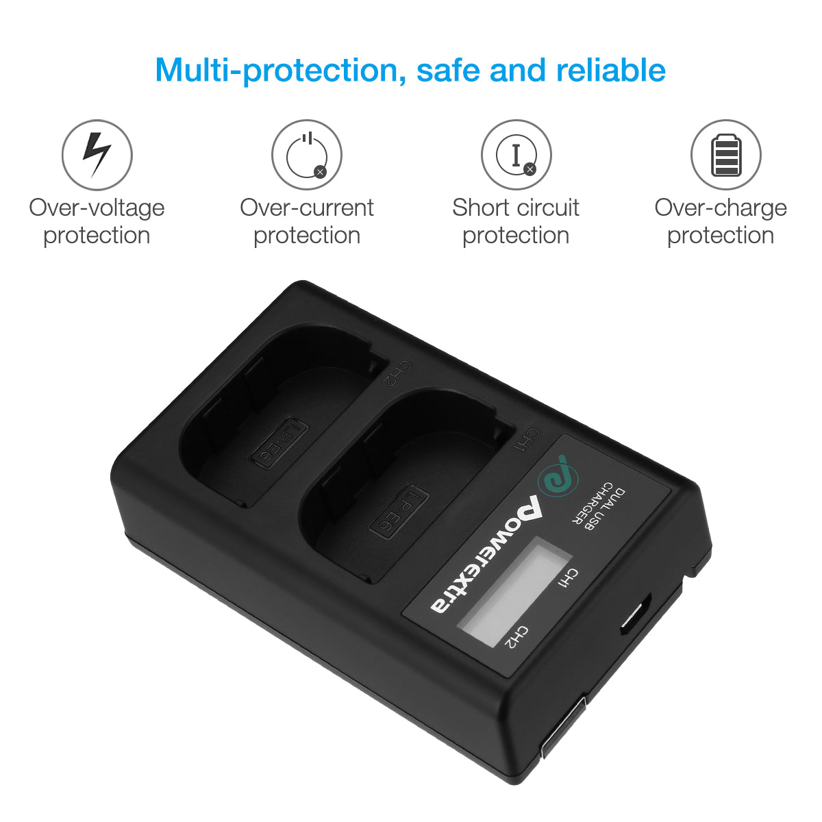 Dual USB LCD Battery Charger for Canon