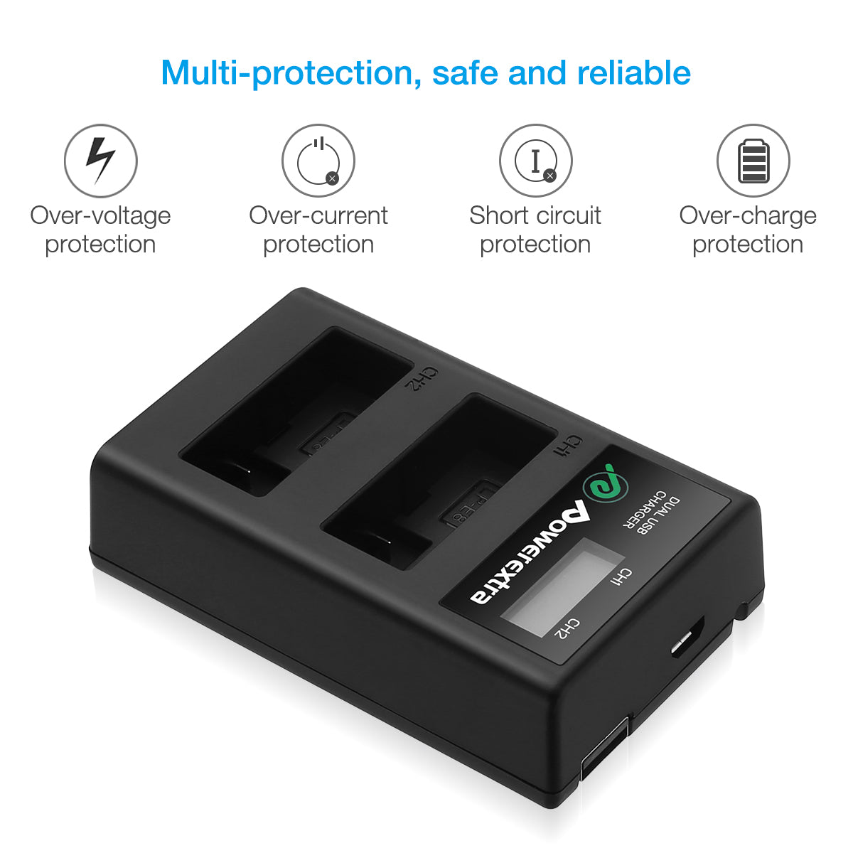 Powerextra Replacement LP-E8 Battery Charger
