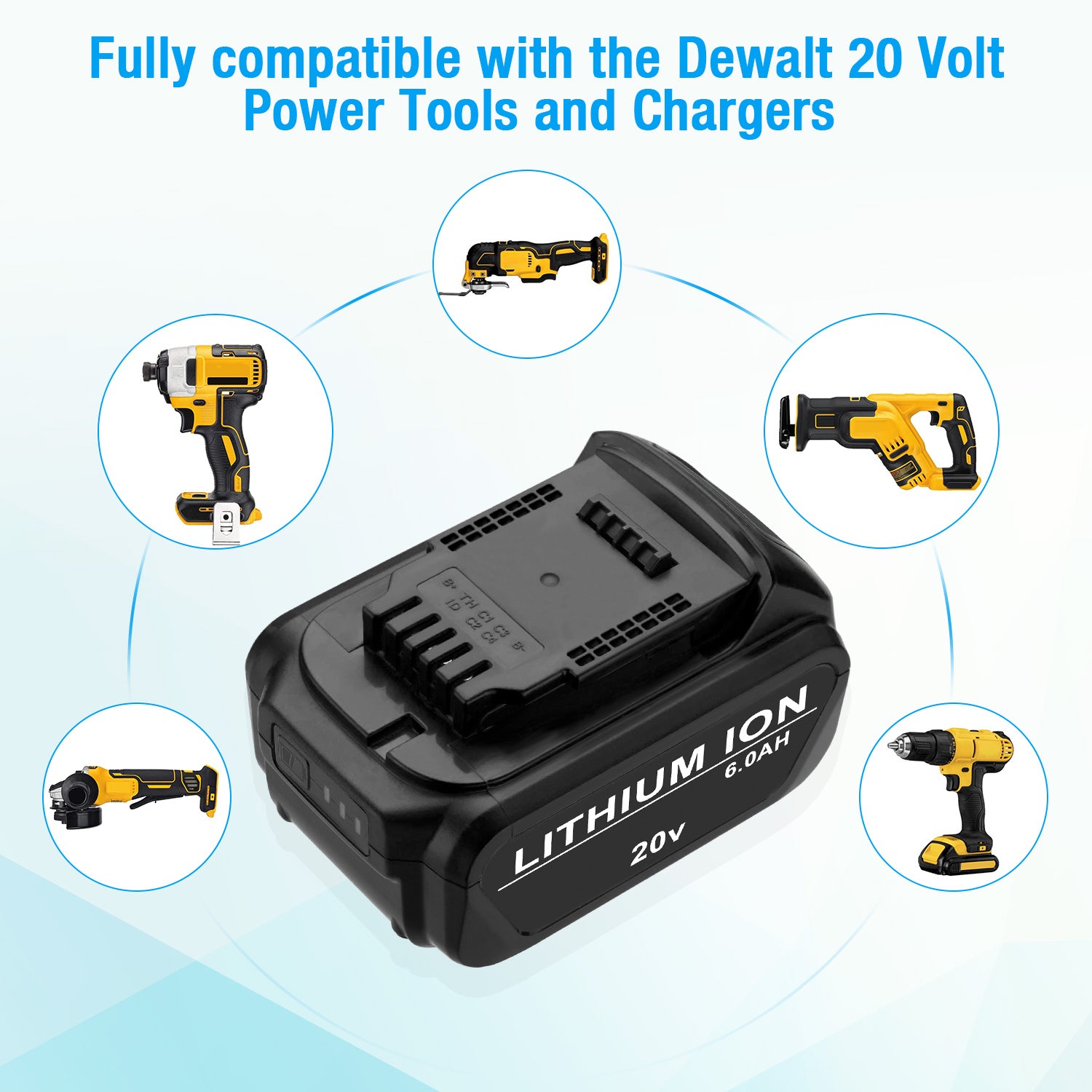 Dewalt 20V Lithium Replacement Battery 6.0Ah