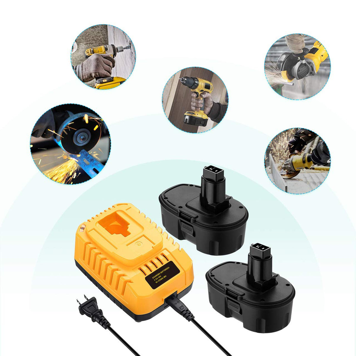 Akku Ladegerät Ladestation 7,2V-18V für Dewalt DC9182 DE9141 ersetzt DC9310 Akku Ladegerät Ladestation 7,2V-18V für Dewalt DC9182 DE9141 ersetzt DC9310