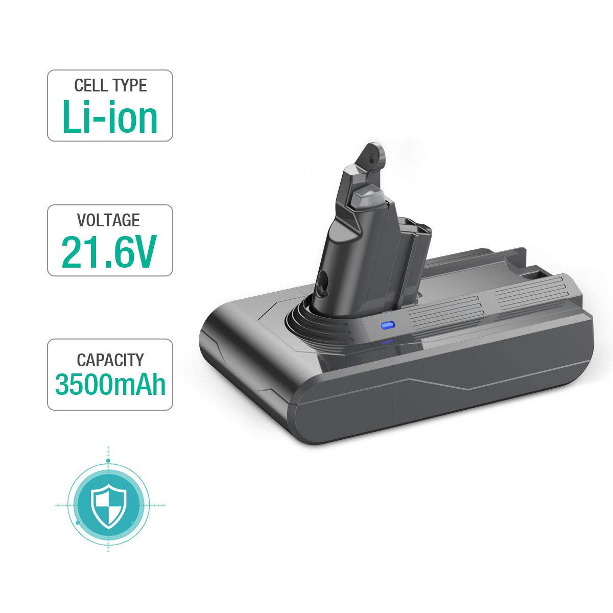 3500Ah V6 Replacement Battery 21.6V for Dyson V6