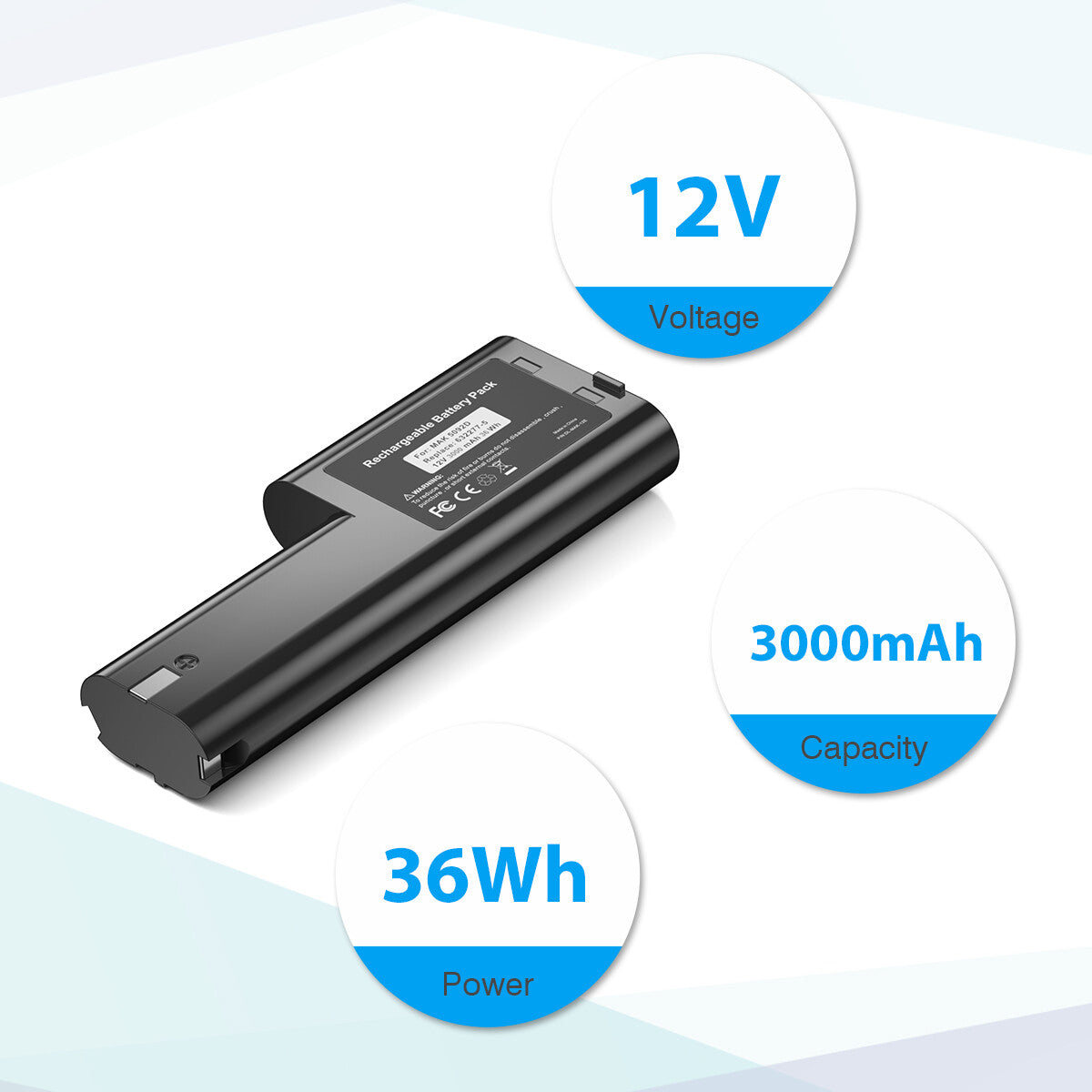 Professional Replacement Battery for Makita 12V 1210 632277-5 5092D 5092DW 6011D 6011DW Drill