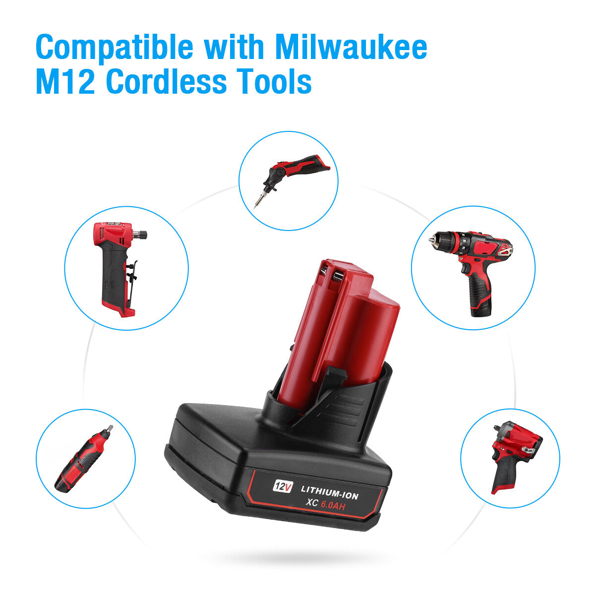 Milwaukee M12 Battery 6.0Ah Replacement