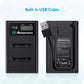 NP-45 Replacement Batteries and Charger Compatible with Fujifilm INSTAX Mini 90