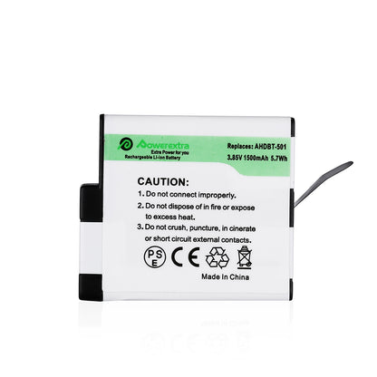 Powerextra Replacement Battery AHDBT 501 for GoPro HERO