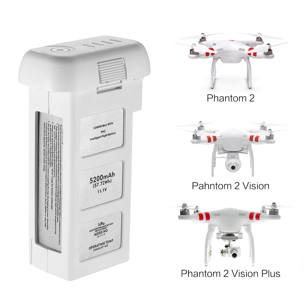 Powerextra Intelligent Flight Replacement Battery Compatible with DJI Phantom 2