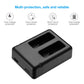 Powerextra Dual Battery Charger with Micro USB Cable for GoPro