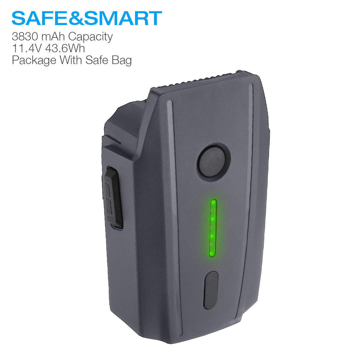 Powerextra Battery Replacement for 11.4V DJI Mavic Pro with Battery Safe Bag