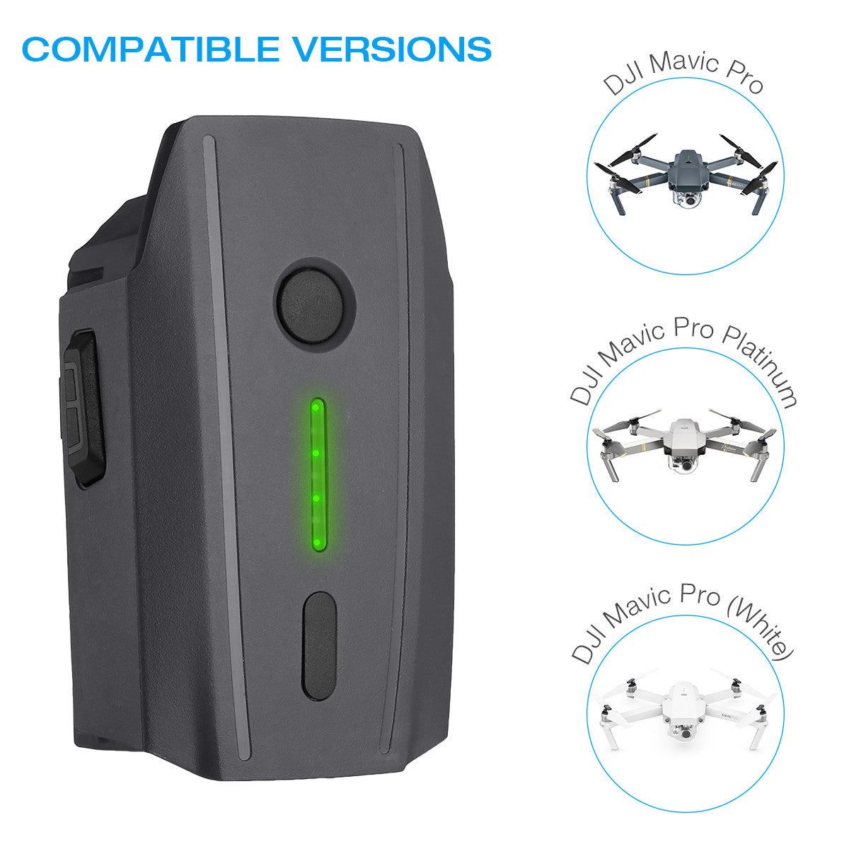 Powerextra Battery Replacement for 11.4V DJI Mavic Pro with Battery Safe Bag