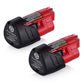 Powerextra 2 Pack 12V Li-ion Replacment Battery for Milwaukee M12