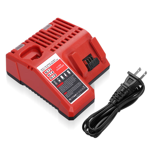 Rapid Charger Compatible with Milwaukee M14 M18 M12 Battery
