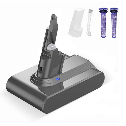 Dyson V7 Replacement Battery 4000mAh with 2 Filters & 1 Brush & 1 Battery Cover
