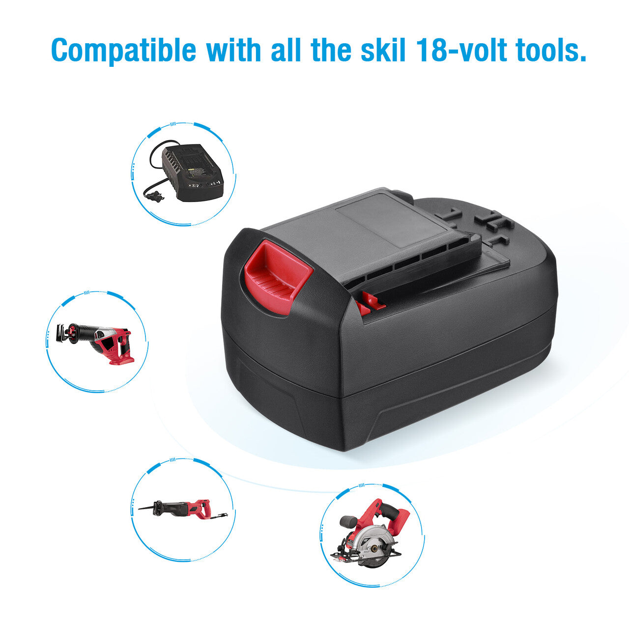 Powerextra 18V 3500mAh NI-MH Battery for Skil 18V Select System Cordless Tools