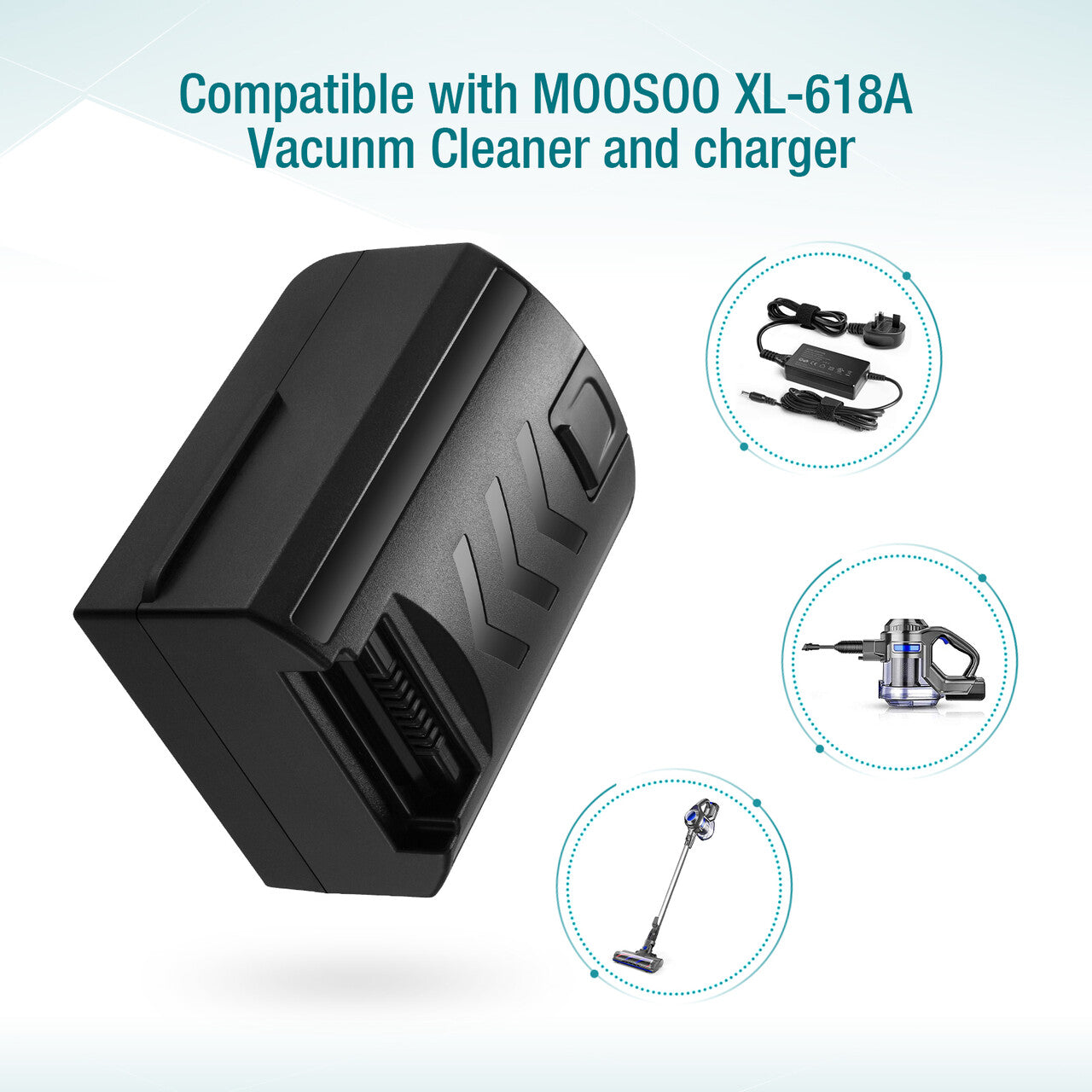 MOOSOO 22V Replacement Battery for XL-618 XL-618A