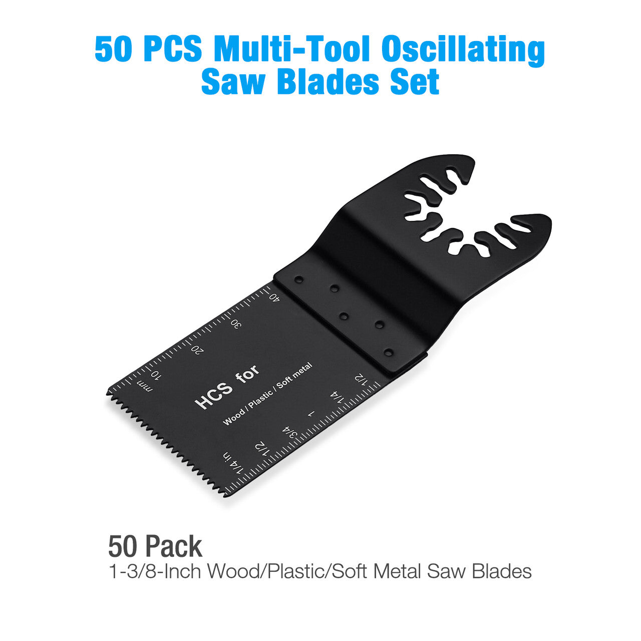 Powerextra 50 PCS Metal Wood Oscillating Multitool Blades