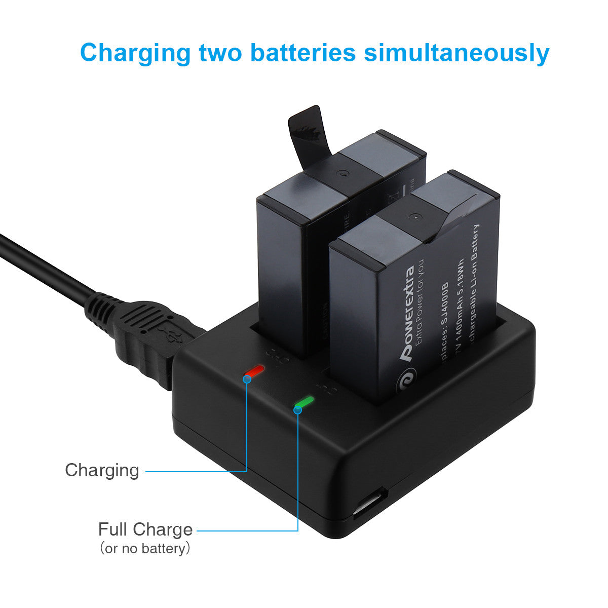 SJ4000 Action Camera Battery and Dual USB Charger