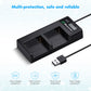 Powerextra Sony NP-F970 Battery Charger with USB LCD Display