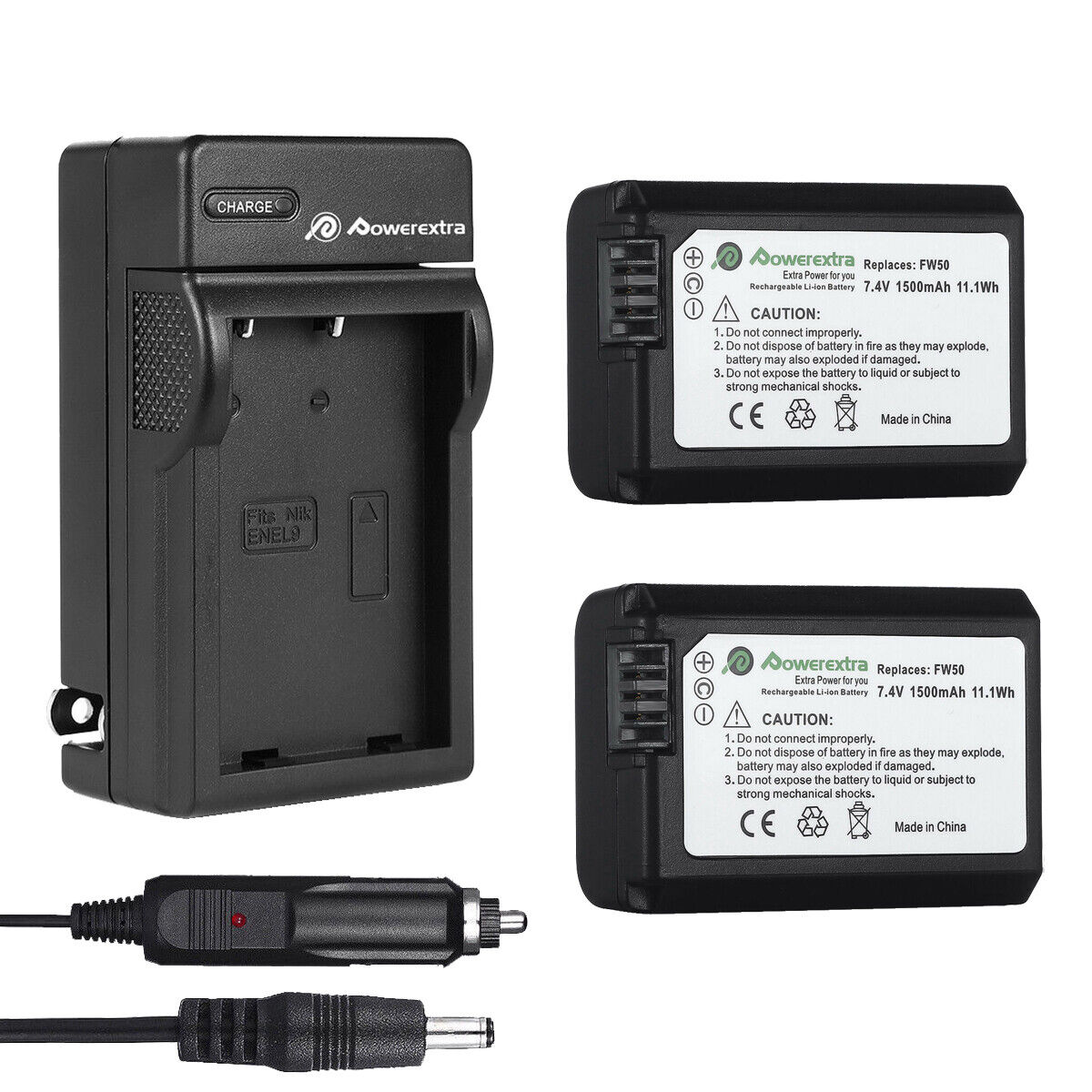Sony NP-FW50 Replacement Battery and Dual Battery Charger