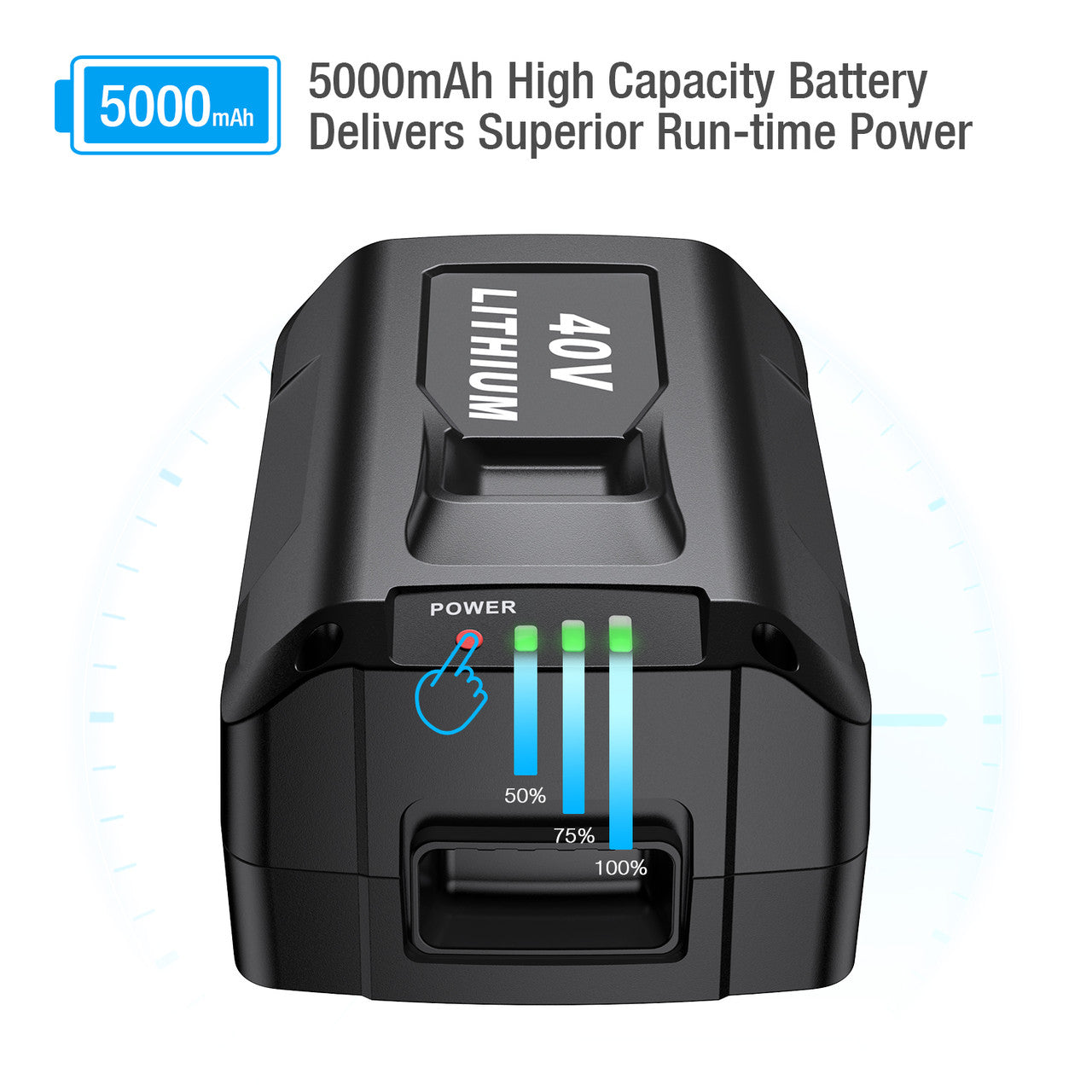 Powerextra 40V 5000mah Replacement Battery for Snow Joe 40Volt Snow Blower