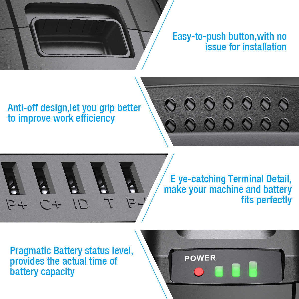 Powerextra 40V 5000mah Replacement Battery for Snow Joe 40Volt Snow Blower