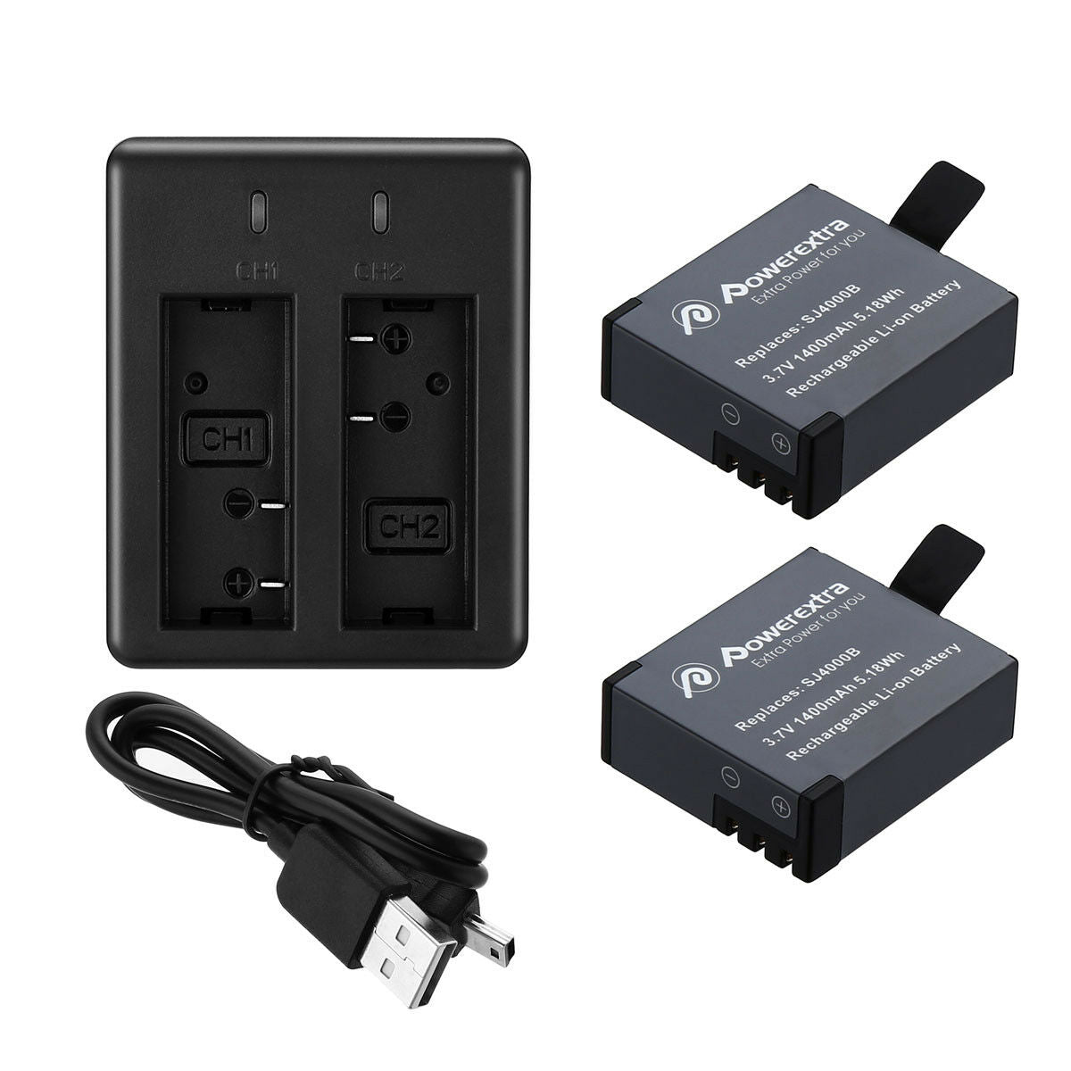 SJ4000 Action Camera Battery and Dual USB Charger